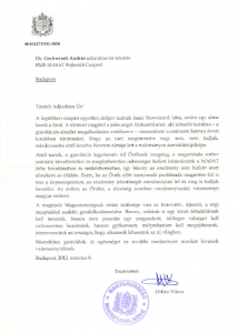 Viktor Orban’s letter